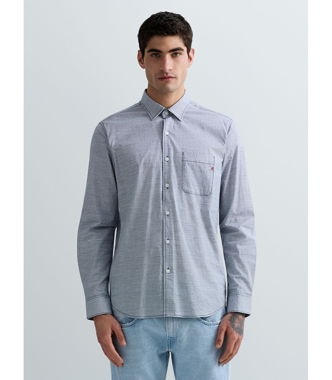 コットンドビーシャツ 詳細画像 ブルーホワイト 1